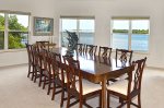 Dining Room Table for 12 with spectacular waterfront views.